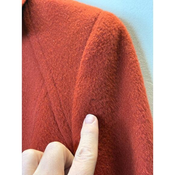 Peruvian Connection Women's Size 4 Rust Orange Baby Alpaca & Wool Blazer Jacket - Picture 5 of 9